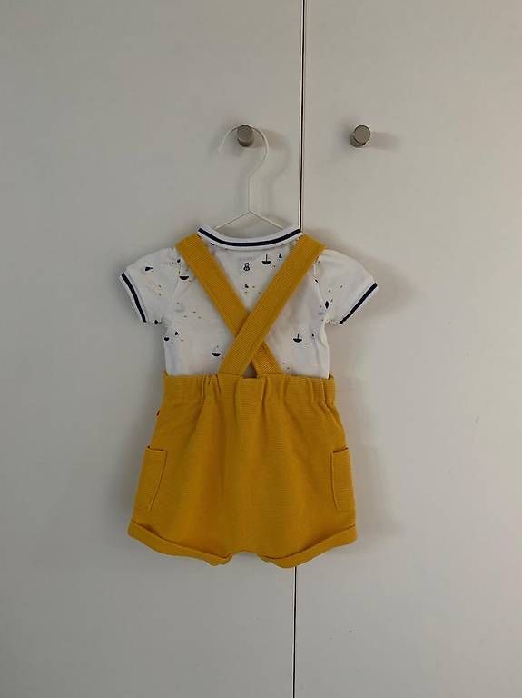 Okaidi Hosen: Ensemble salopette et body Obaïbi - 3 mois / 59 cm – Neu (gemäss Beschreibung) aus Bevaix von MPaw 2