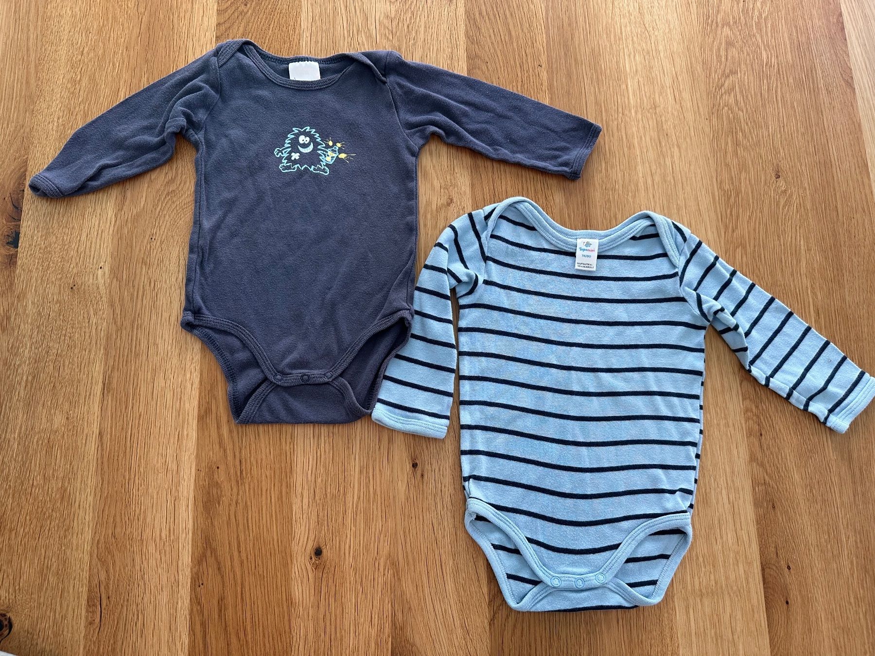 Biancheria intima: 2er Set Baby Langarm Bodys Grösse 74/80 – Usato da Illnau venduto da Xanny777