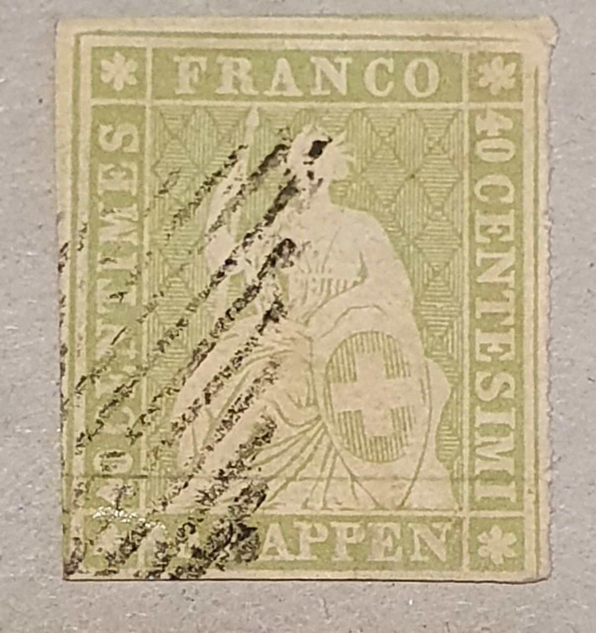 Tutti i francobolli: Strubel 26A3 mit Befund Kat. 500.00 – Usato da Balgach venduto da SIMEON27