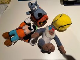 Mc Donalds, Disney Stofftier Set, Goofy, Rafiki und Ball