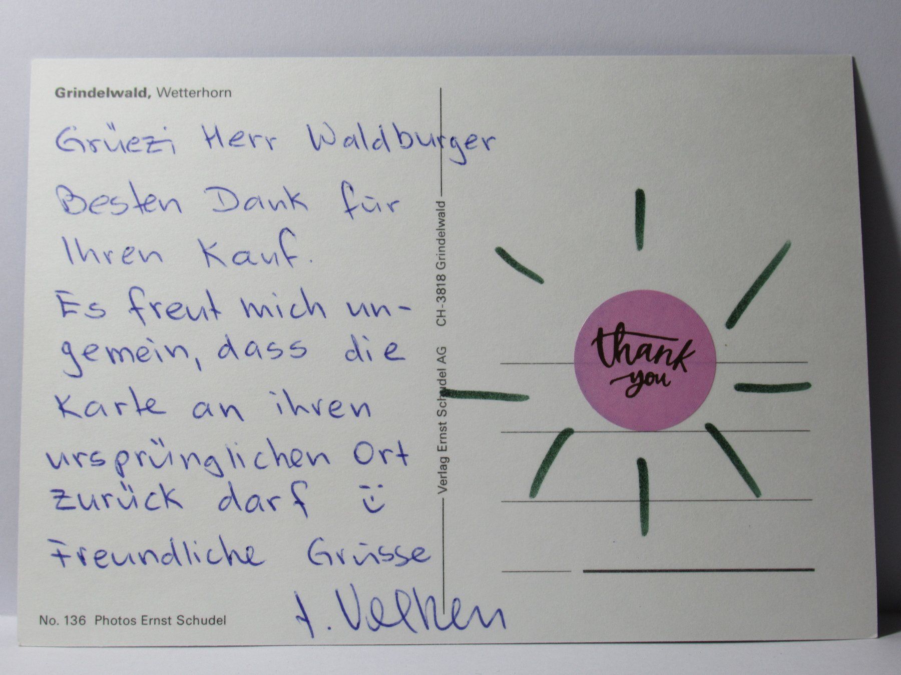 Cartoline postali: Grindelwald – Usato da Grenchen venduto da frechri 1