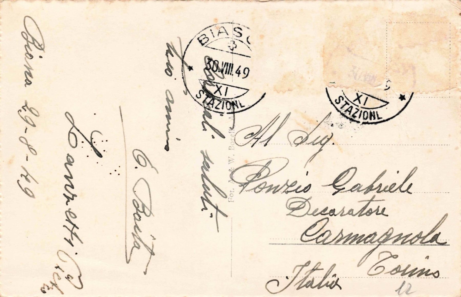 Cartoline postali: Biasca bar gambrinus – Usato da Biasca venduto da Blenio71 1
