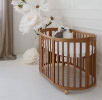 7in1 Babybett Oval Vintage inkl. hochwertiger Aero-Matratze