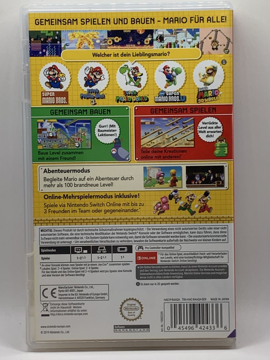 Nintendo Spiele: Nintendo Switch - Super Mario Maker 2 – Gebraucht aus Ostermundigen von RG-Collector 1
