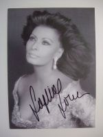 SOPHIA LOREN SCHAUSPIELERIN  AUTOGRAMMKARTE