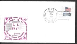 USA Sonderbrief Apollo 17 Bergung USS Ticonderoga 19.12.1972