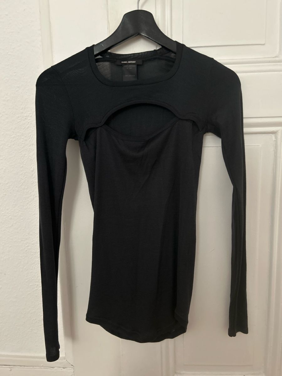 Isabel Marant Tops: Isabel Marant Black Silk Longsleeve Top XS – Neu (gemäss Beschreibung) aus Genève von TreasureChest