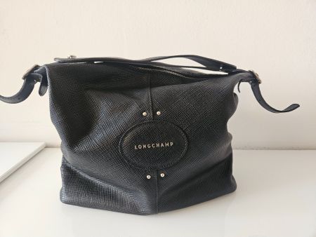Longchamp Hobo Tasche Schwarz Silber
