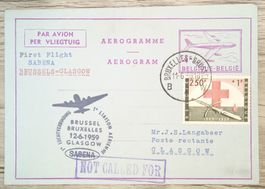 TR69 Enveloppe + Timbre Belgique to England 1959
