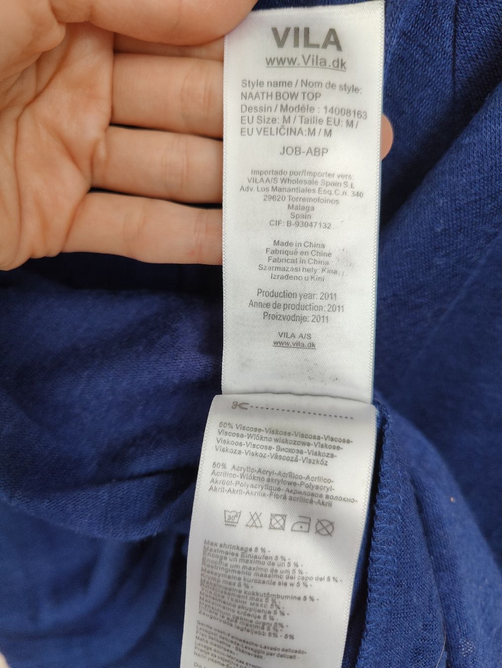 Vila T-shirt: Tshirt Vila mit Schleife – Usato da Bern venduto da linouma 3