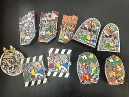 Fasnacht Konvolut bemalte Fasnachtsplaketten