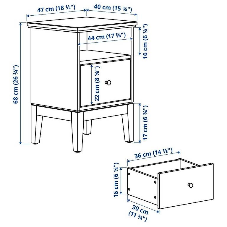 Comodini: Set of 2 Idanas bedside tables – Usato da Dietikon venduto da eka_pd98 4