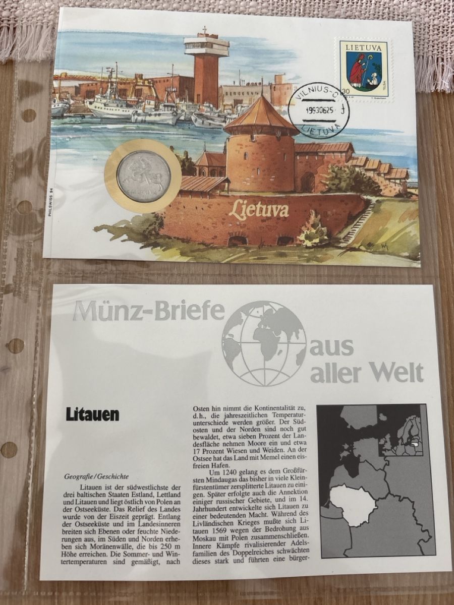 Tutti le monete: Münz-Briefe aus aller Welt Litauen – Nuovo (secondo la descrizione) da Stein am Rhein venduto da ste_00