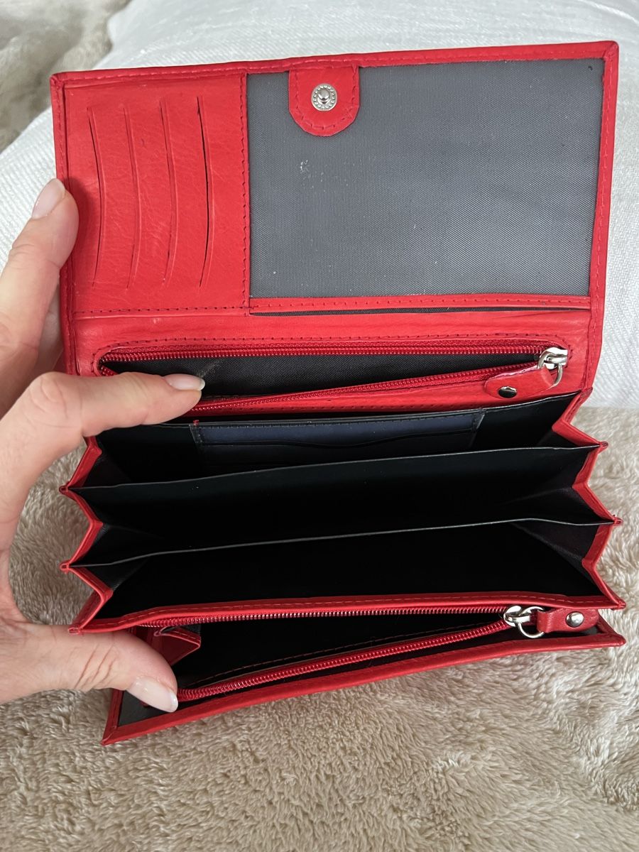 Portamonete: Red real Leather Wallet, NEW – Nuovo (secondo la descrizione) da Collex venduto da jam_hsr2 1