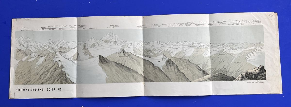 Libri: Panorama vom Schwarzhorn Wallis 1872 – Usato da Adliswil venduto da buch_und_kunst 1
