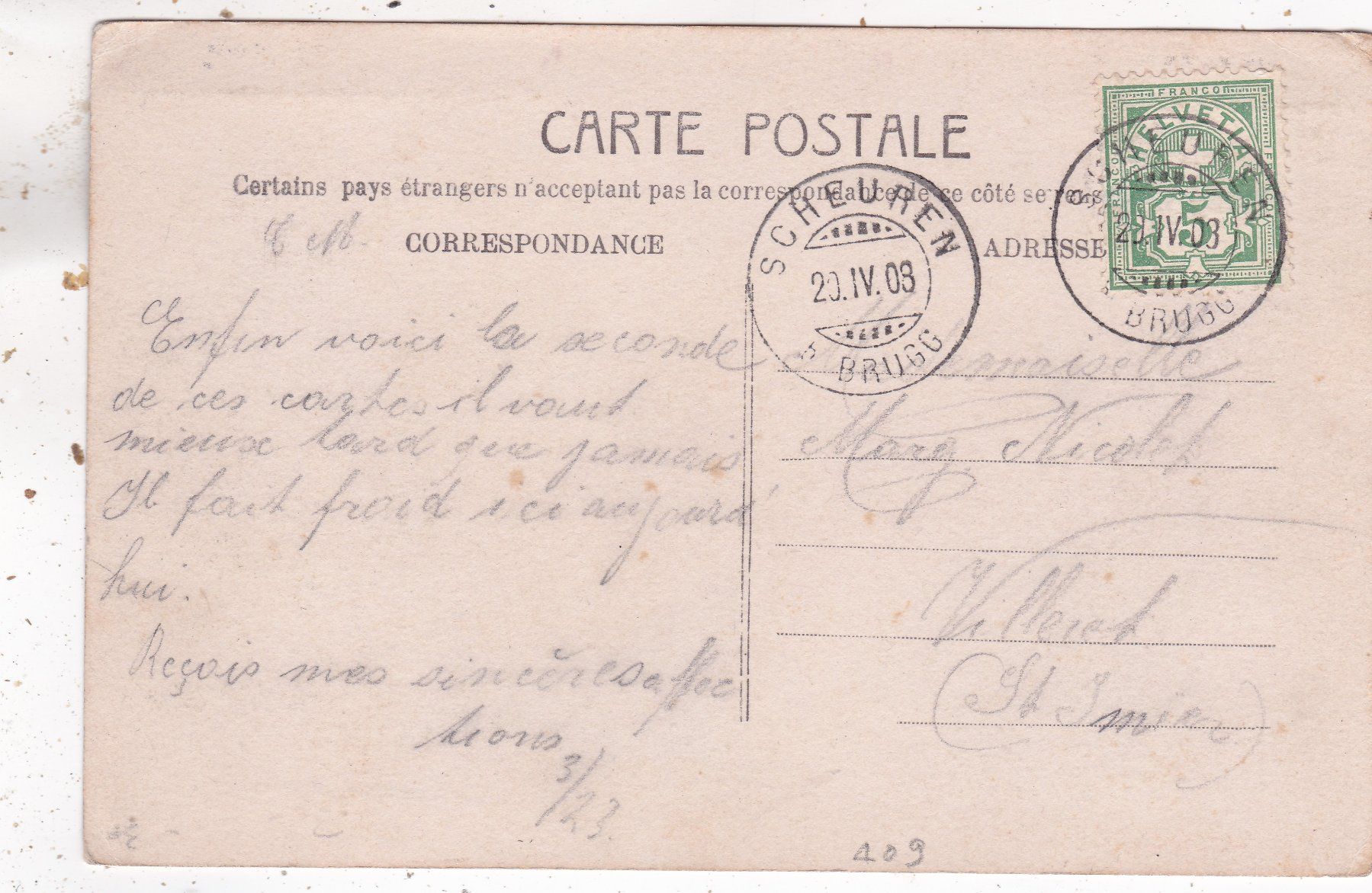 Cartoline postali: Kitsch Kinder 1908 – Usato da Herisau venduto da Lisegrat2008 1