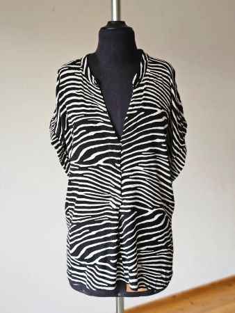 Lockere Sommer Bluse, Zebra Muster, H&M, Gr. 40/44