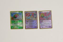Vintage Shaymin Vesprit und Selfe Pokemon reverse Holo