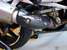 Motorrad Auspuff Fersenschutz Carbon Hitzeschild bis 54-65mm