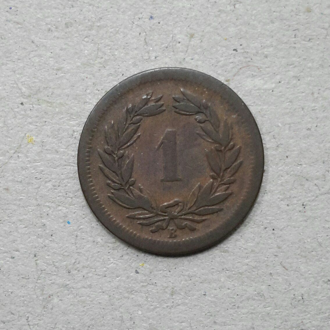 Tutti le monete: 1 Rappen 1856 , Bronze . – Usato da Burgdorf venduto da Olli.34 1