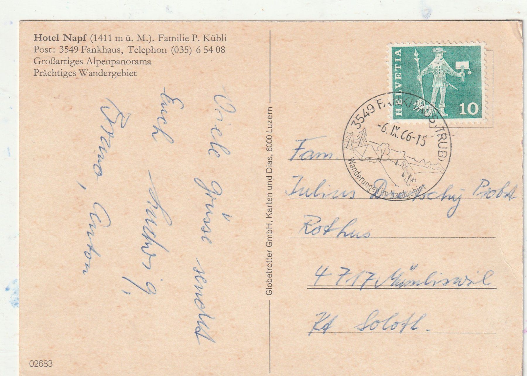 Cartoline postali: Hotel Napf – Usato da Lumbrein venduto da made02 1