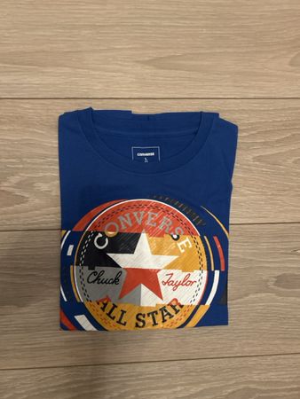 T-shirt Converse bleu avec logo imprimé taille L