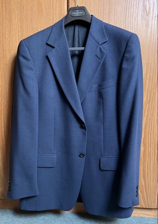 Zegna Sakko blau 100 Prozent Wolle Grösse 50