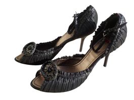 Pumps Peeptoe Leder