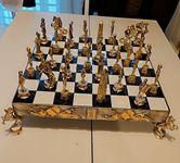 Schachspiel Onyx-Marmor (handgemacht)