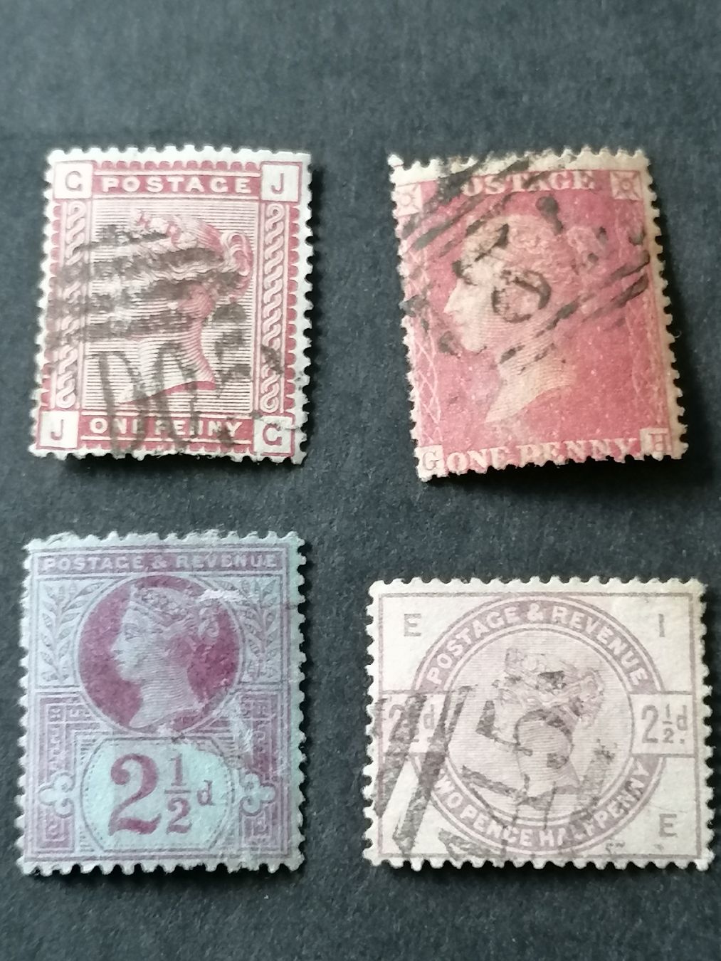 Alle Briefmarken: 4mal QV 1856-81  – Gebraucht aus Happerswil von tschergi