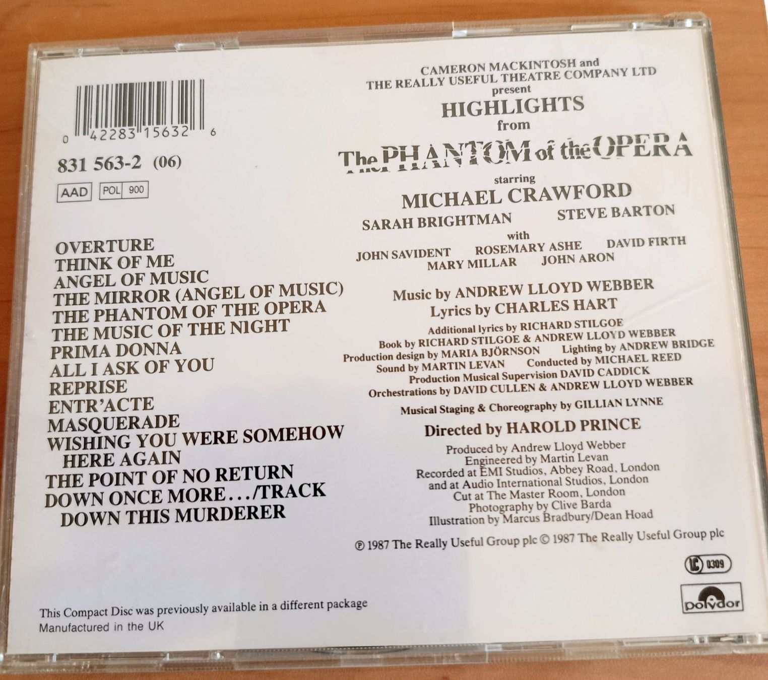 CD: CD: Phantom of the Opera – Usato da Bern venduto da Delphin77 1