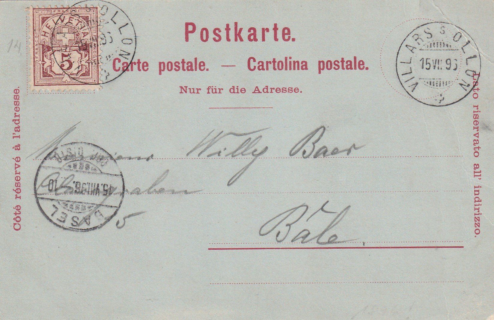 Cartoline postali: Villars sur Ollon Litho – Usato da Rorschacherberg venduto da fratovi2 1
