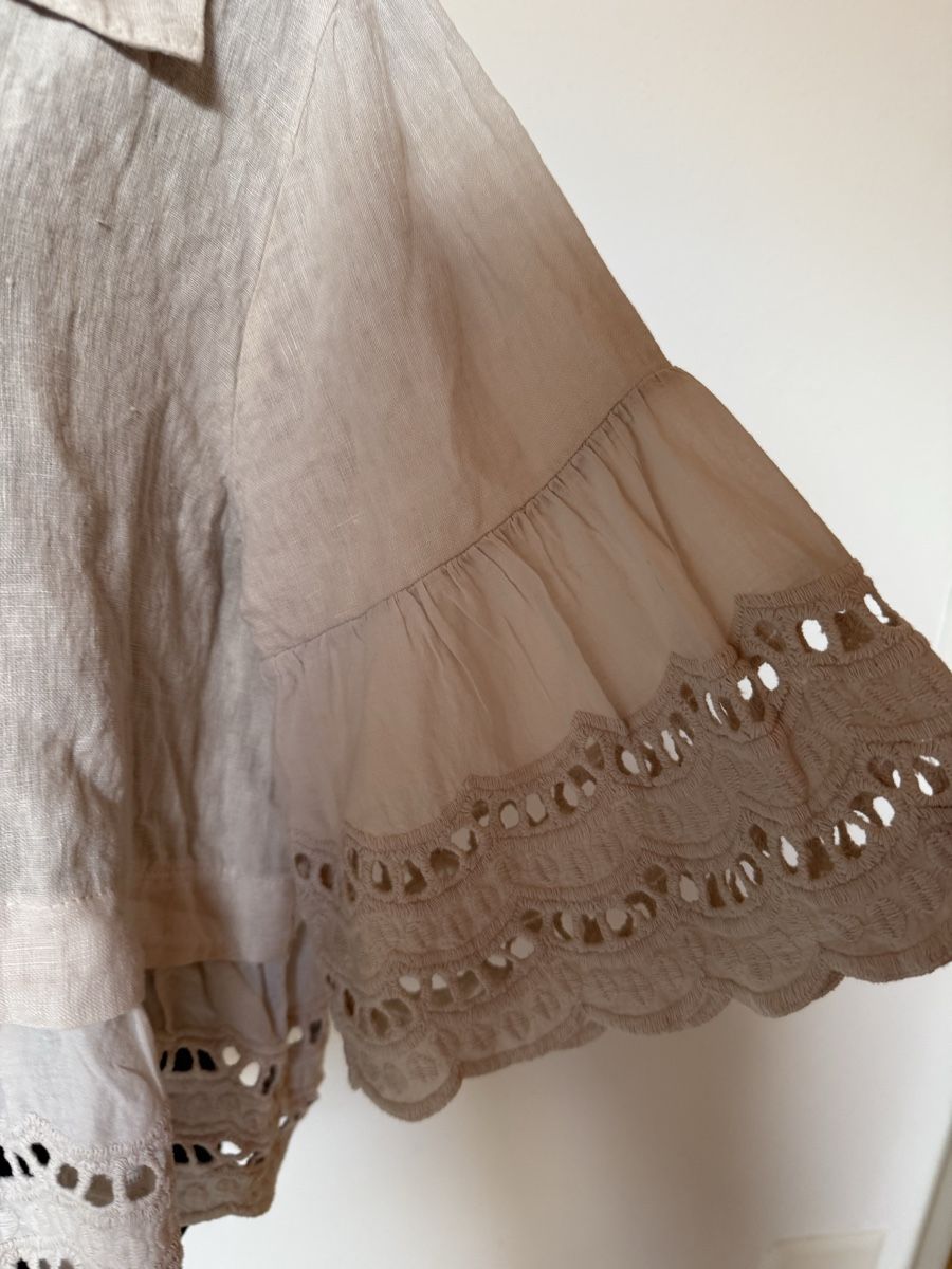 Camicette: Boho Leinenbluse / Blusenjacke aus Leinen – Nuovo (secondo la descrizione) da Sigriswil venduto da ck56 6