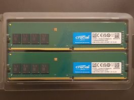 Arbeitsspeicher Crucial 2 x 8GB DDR4-3200 UDIMM gebraucht
