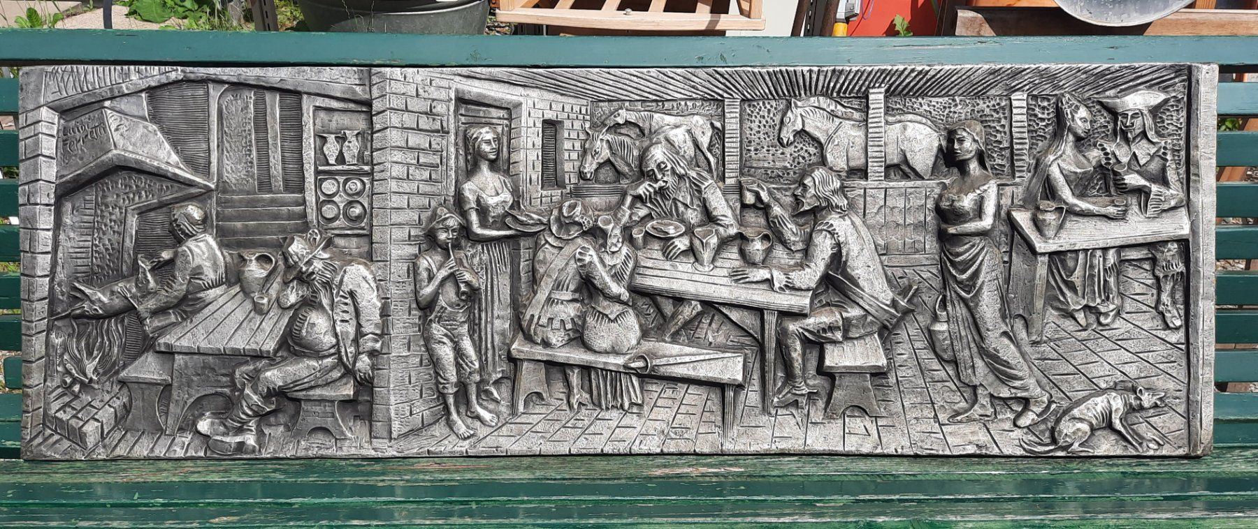 Piatti di portata: Luigi Ferretti Kunst, Relief, signiert – Usato da Weinfelden venduto da JoeBaer