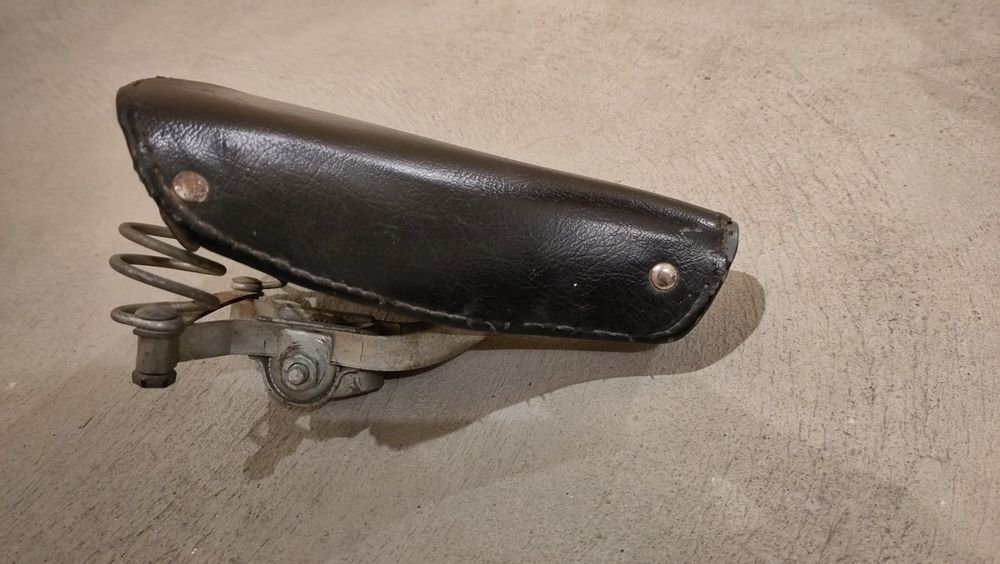 Selle Vélo Vintage MERTENS Tissu Cuir NOS Rouge Indien Pour Vélo Route