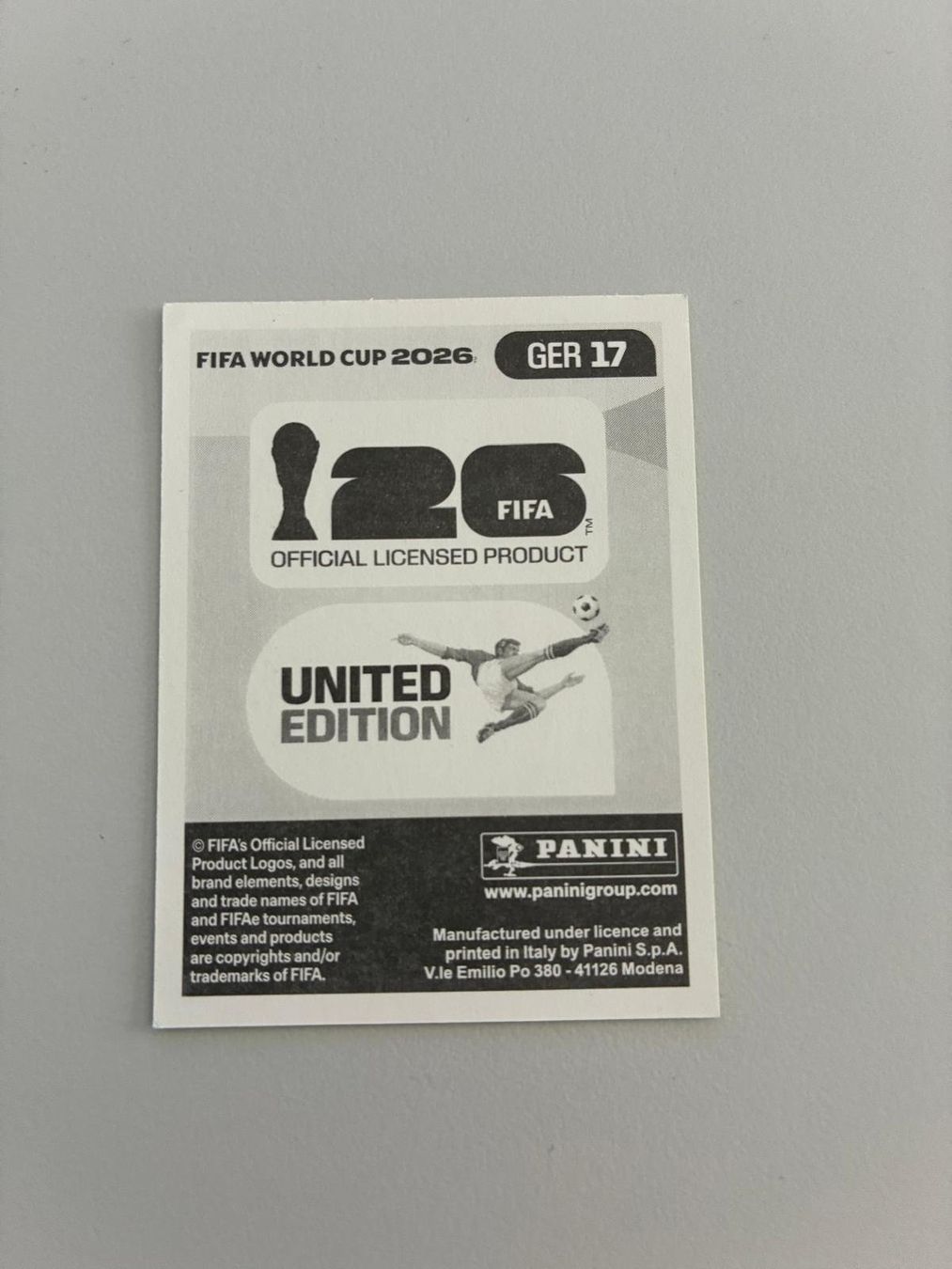 Panini Carte collezionabili: Carte panini 2026 - GER 17 – Nuovo (secondo la descrizione) da La Neuveville venduto da Ibo2300 1