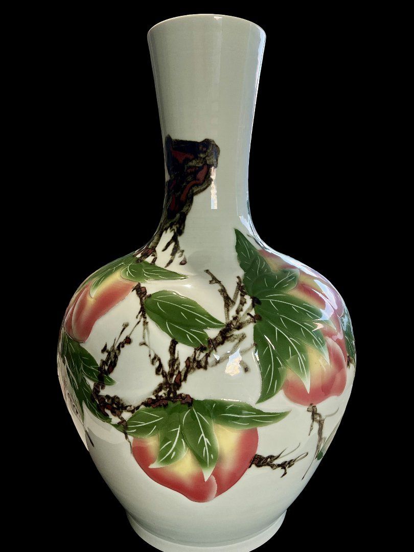 Vasen & Gefässe: Vase décoratif chinois grand format, 60 cm – Gebraucht aus Sion von numision 1