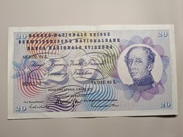 Billets 20 francs suisses 1973 - collection / numismatique