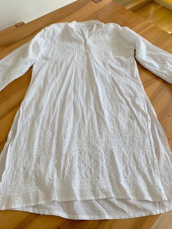 Edle Longbluse Tunikabluse Blusenkleid Glitzerpailette Gr 40