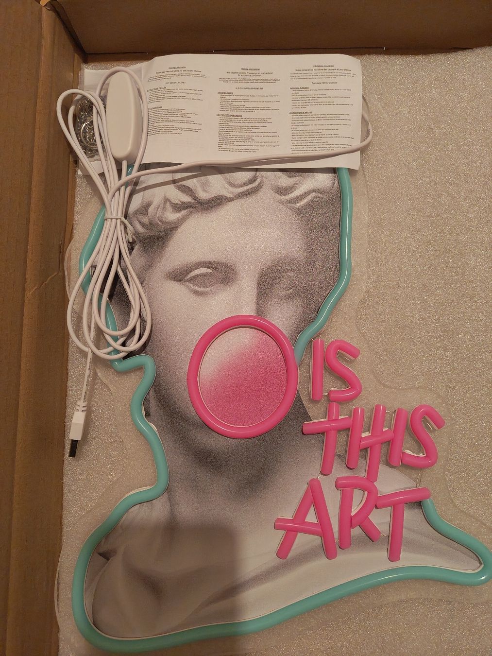 Lampade: Vaporwave Neon Kunst Lampe "Is This Art" – Nuovo e nell'imballaggio originale da Schönenwerd venduto da leo_w99f 1