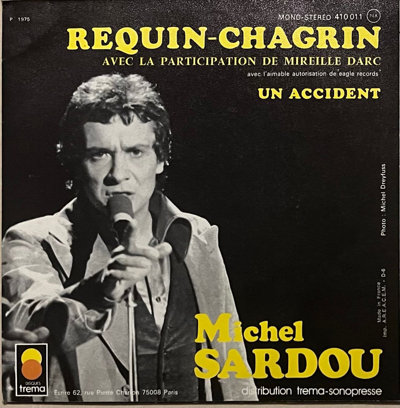 Vinyles: MICHEL SARDOU - UN ACCIDENT – D'occasion à Bussigny par vinyl-pas-cher 1