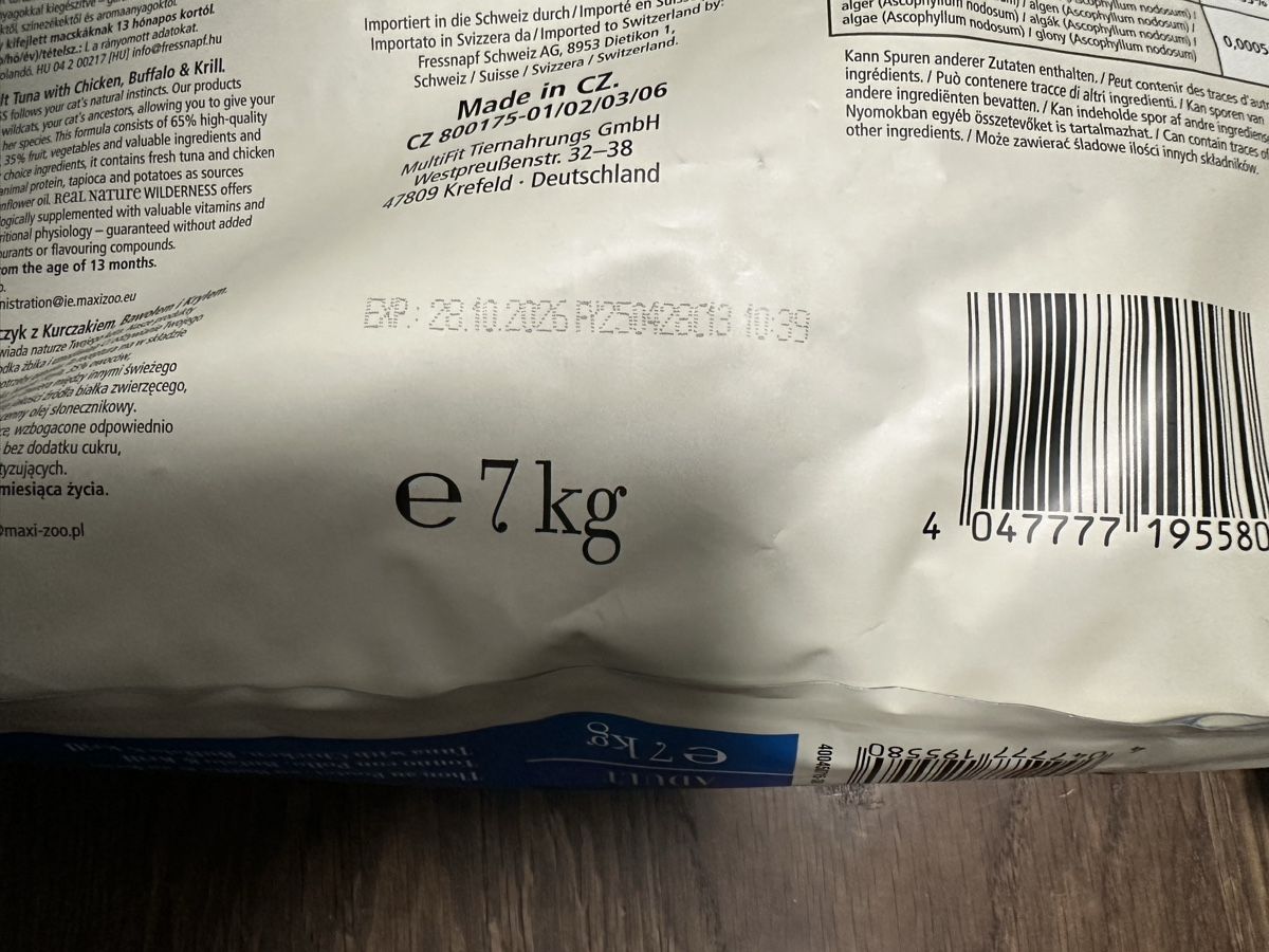 Nourriture: 3 x 7kg Katzenfutter Real Nature – Neuf avec emballage d'origine à Zürich par ACG03 1