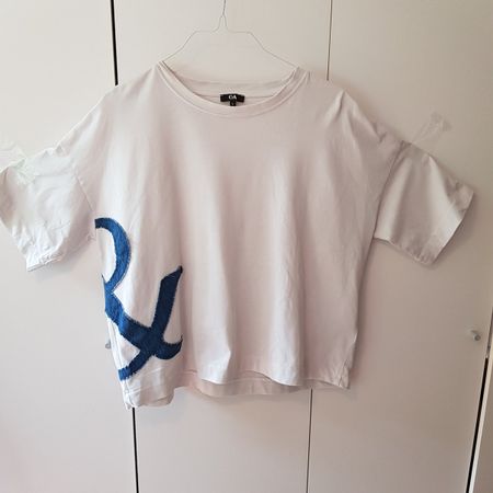 T-Shirt mit Jeans Muster / 100% Baumwolle / XL / C&A