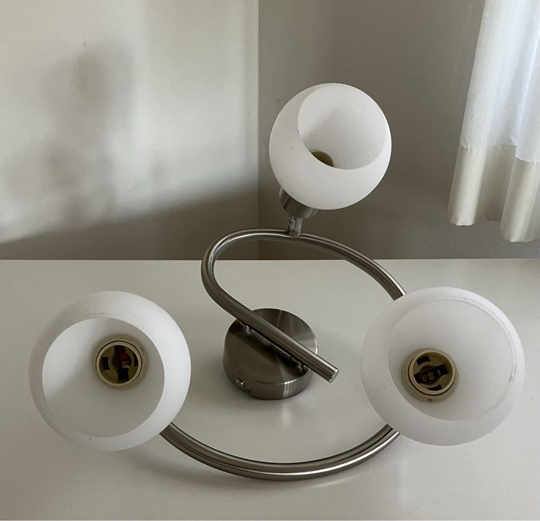 Lustres & lampes de plafonds: 3er Deckenlampe Chrom Edelstahl Glas Moderne Optik Dekorativ – D'occasion à Neschwil par Luna19610 1
