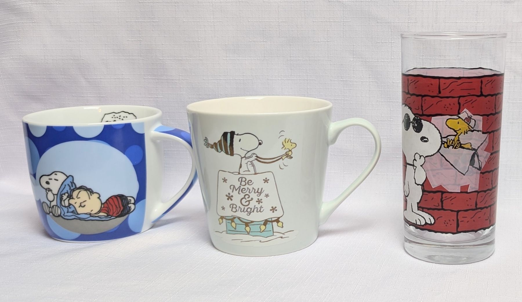 Tassen: 2x Tassen & 1x Glas - The peanuts - Snoopy – Neu (gemäss Beschreibung) aus Wängi von ABIZONE-86