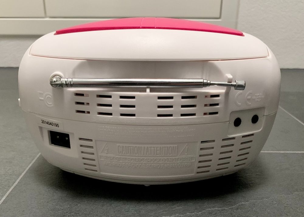 Durabase CD 6100 Boombox pink/weiss/schwarz | Kaufen auf Ricardo