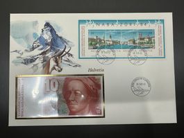 FDC Naba Züri 1984 mit 10.- Note