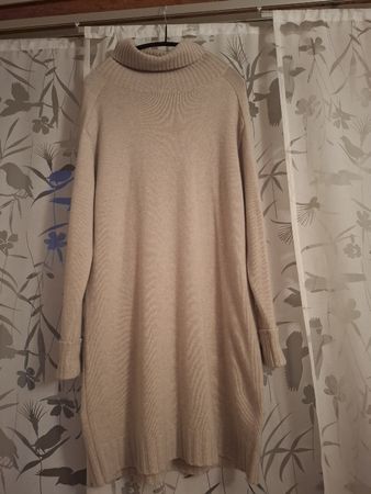 Robe col roulé HEMISPHERE cachemire beige taille M