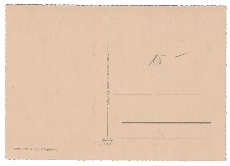 Cartoline postali: Flughafen Stuttgart, um 1960 – Usato da Frauenfeld venduto da POML 1